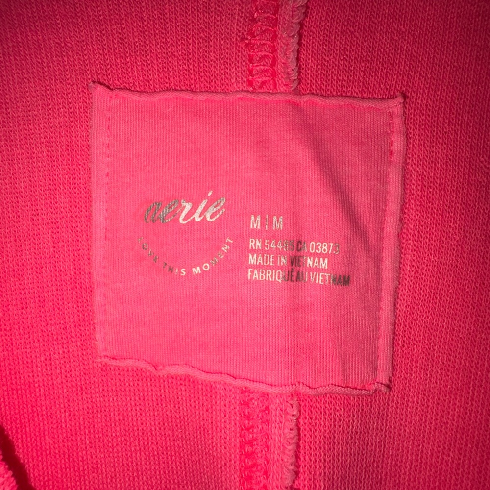 Aerie Bright Pink V-Neck Sweater - Picture 3 of 3